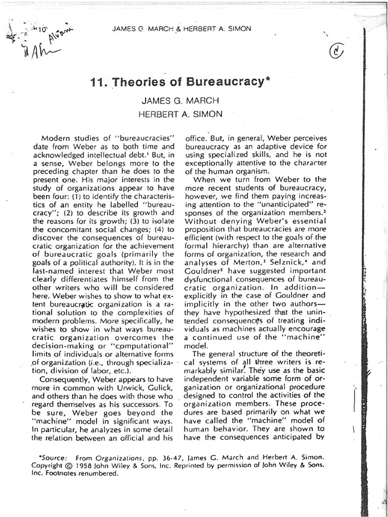 Theories of Bureaucracy | PDF