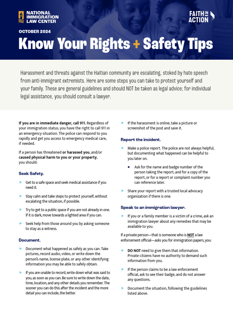 NILC KnowYourRights ENG | PDF | Lawyer | U.S. Immigration And Customs ...