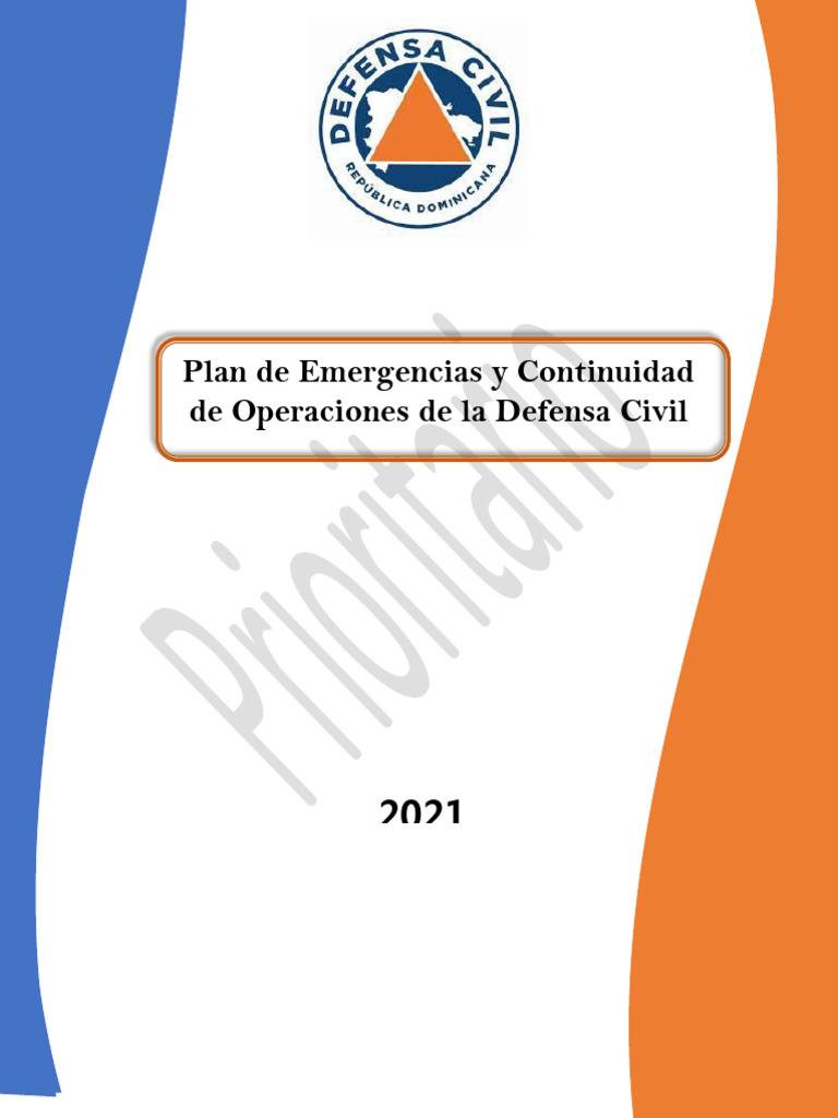 Plan de Emergencias Defensa Civil 2021 | PDF | Defensa Civil | Emergencia