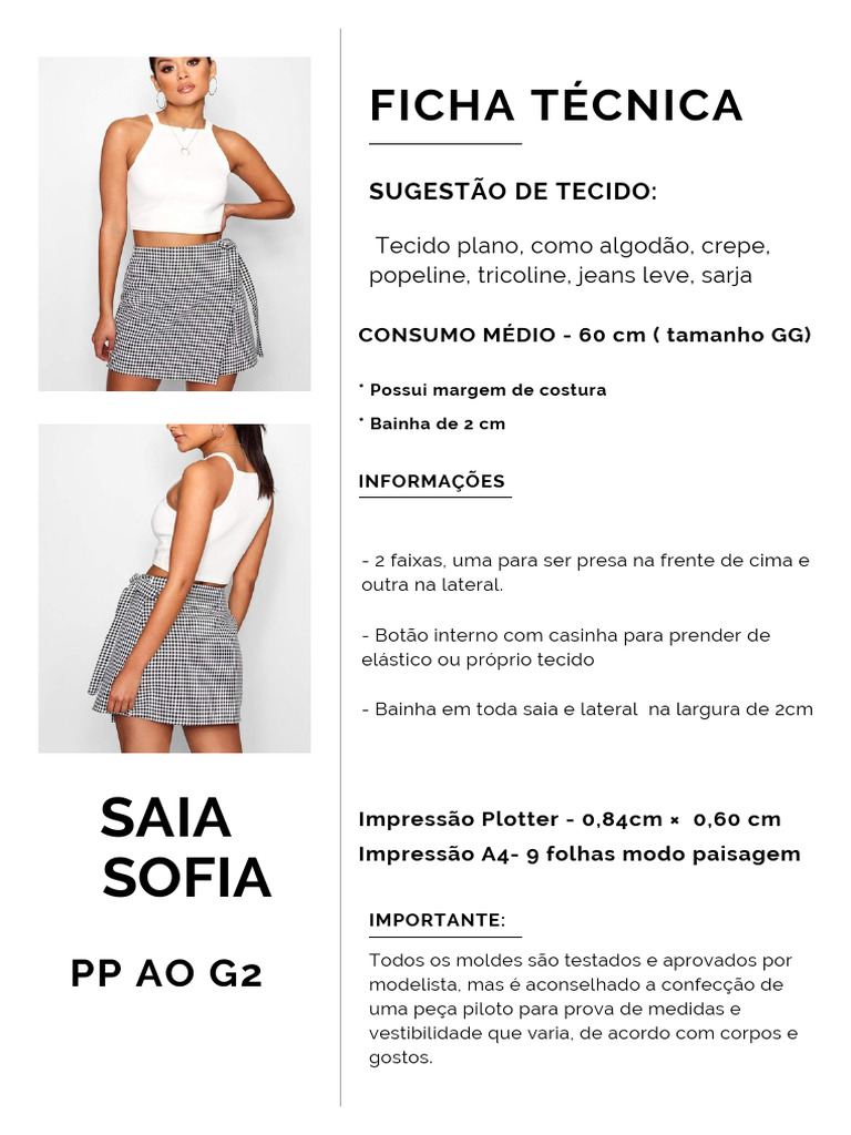 Ficha Técnica de Confecção de Roupas | PDF