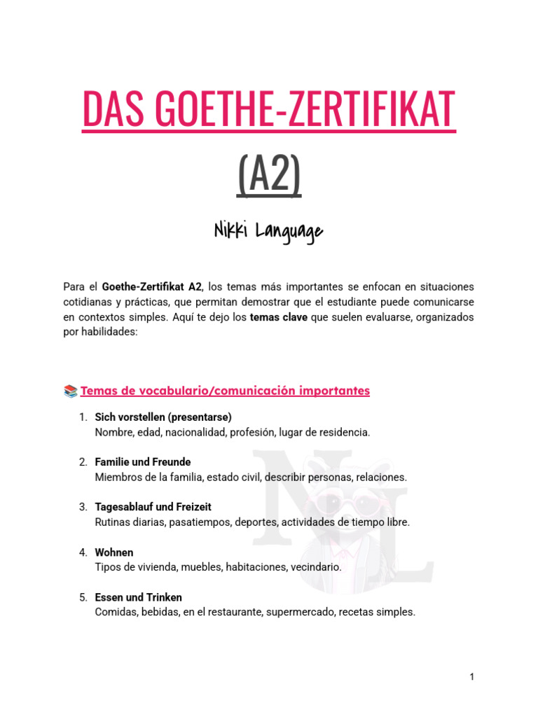 Das Goethe Zertifikat A2 Pdf