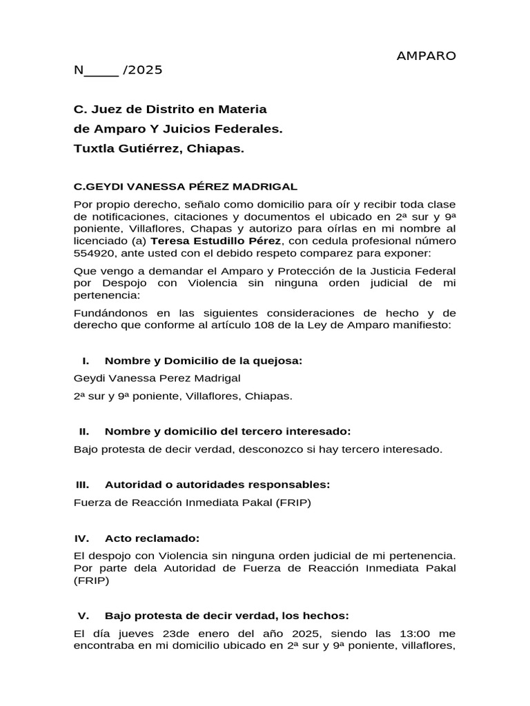 Amparo por Despojo Violento en Chiapas | PDF | Gobierno | Justicia