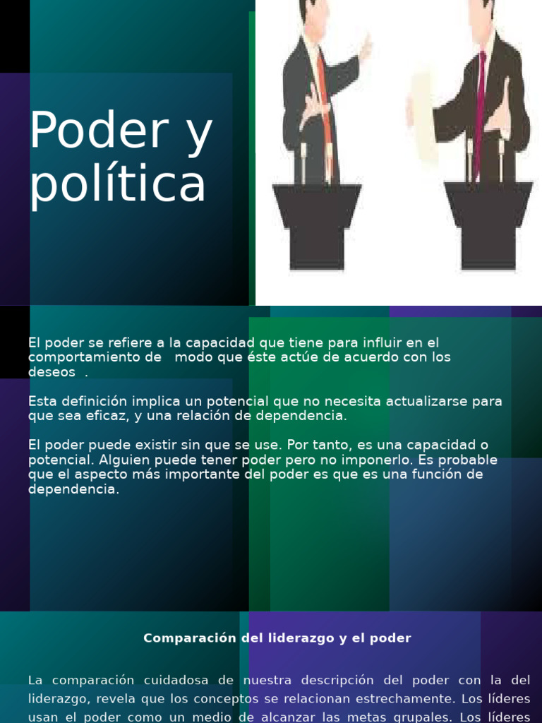 Poder y liderazgo: conceptos clave | PDF | Liderazgo | Ciencias del ...