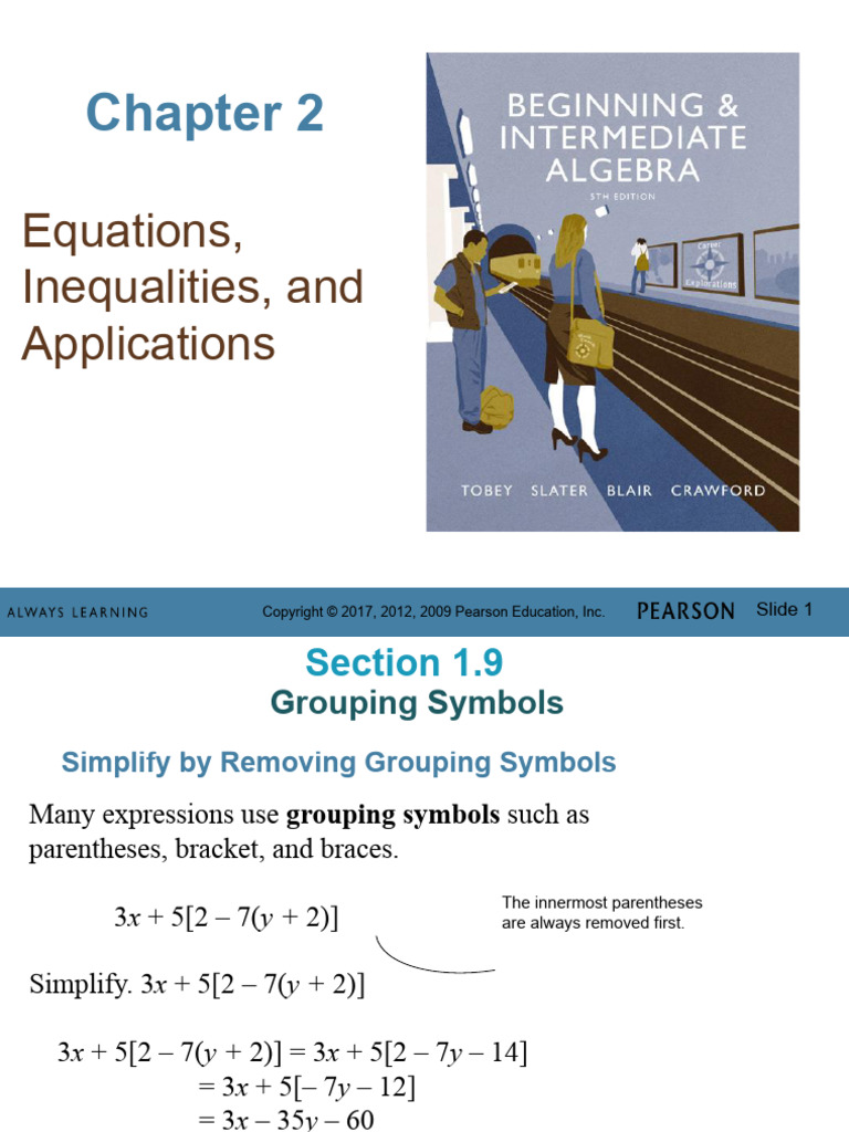 Beginning Algebra Chapter 2 Lecture Notes | PDF | Inequality ...