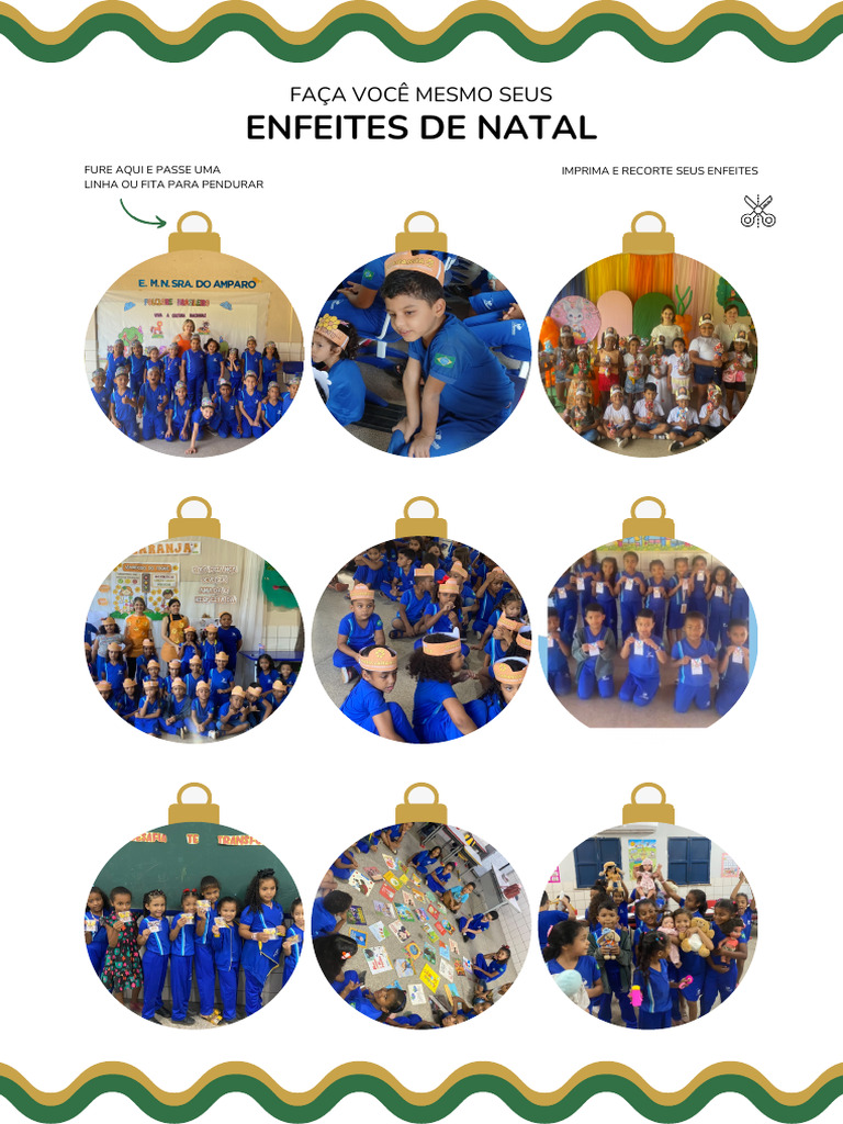 Enfeites de Natal para Imprimir e Recortar Com Foto Colorido PDF | PDF