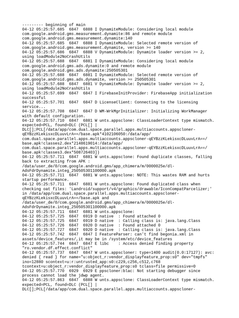 Google Play Services Module Logs | PDF | Android (Operating System ...