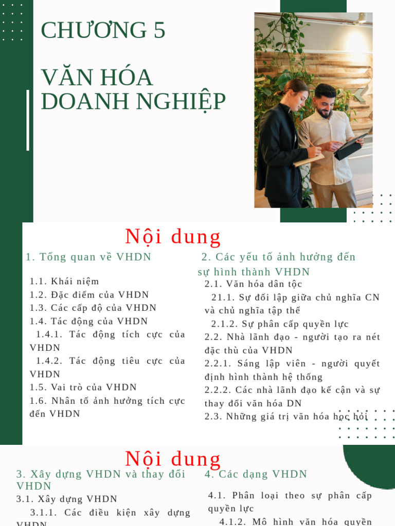 Chương 5-VAN HOA DOANH NGHIEP | PDF