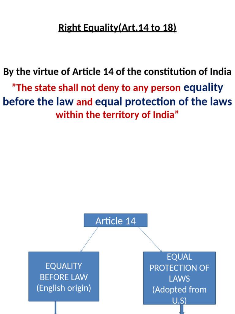 Understanding Articles 14-18: Equality Rights | PDF | Justice | Crime ...