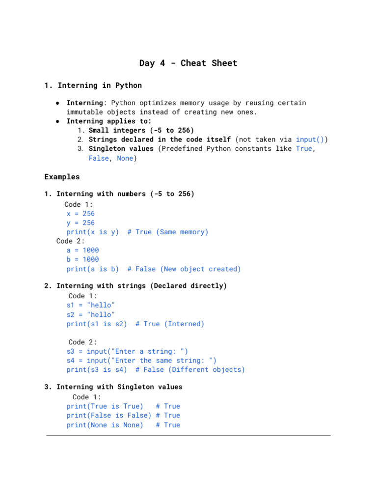 Understanding Interning in Python | PDF | String (Computer Science ...