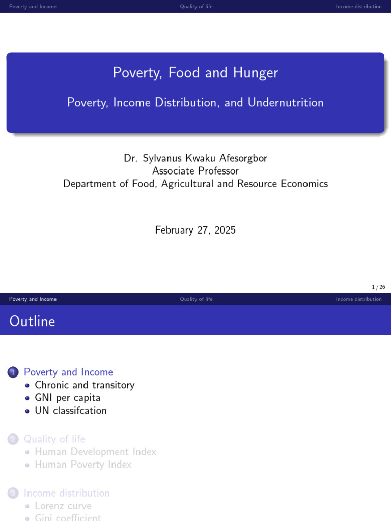 LECTURE 11 Poverty Income Distribution | PDF | Poverty | Poverty ...