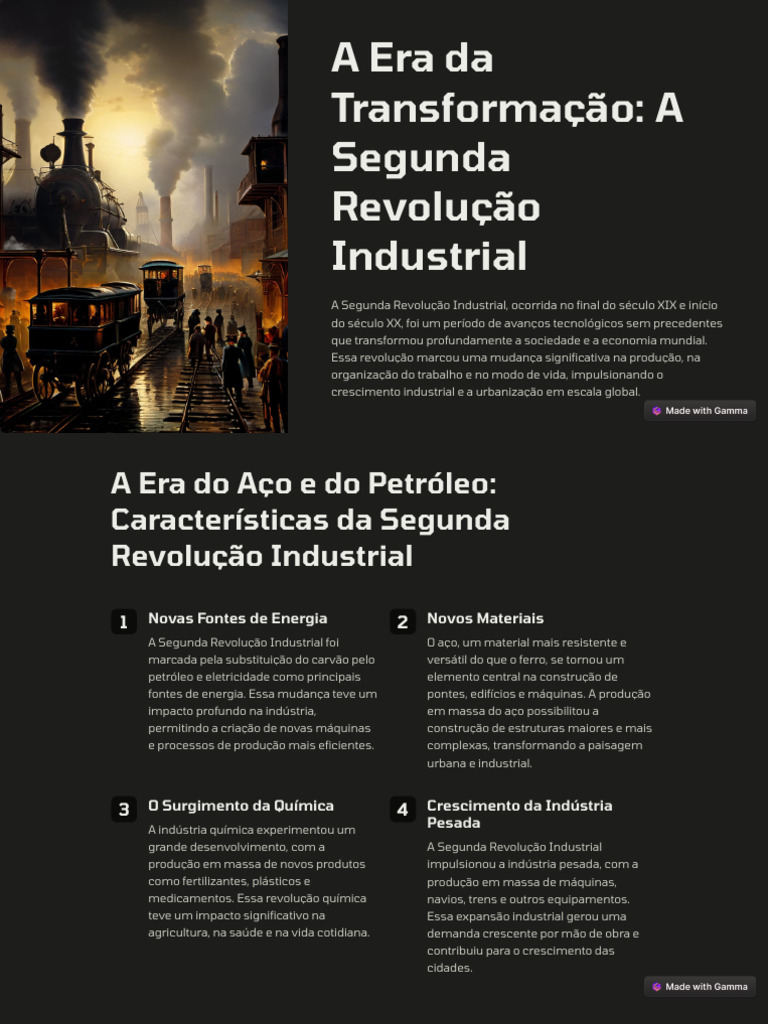 Impactos da Segunda Revolução Industrial | PDF | Revolução Industrial ...