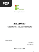 Relatório Volumetria de Precipitação