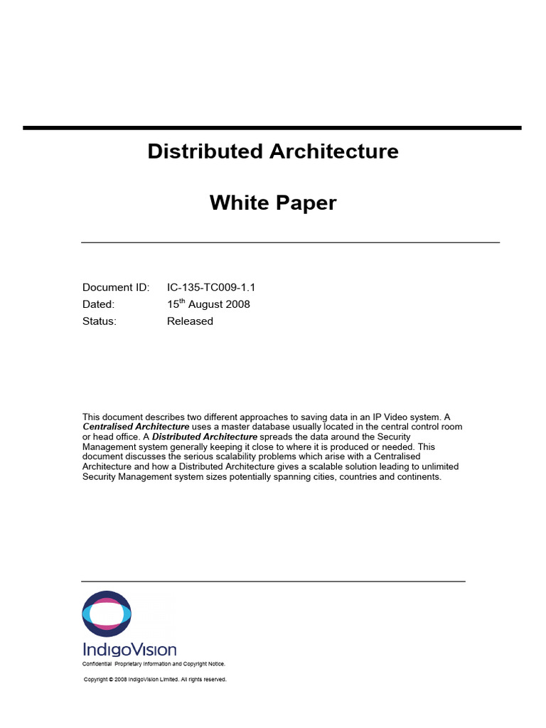 IP Video Distributed Architecture | PDF | Computer Network | Databases