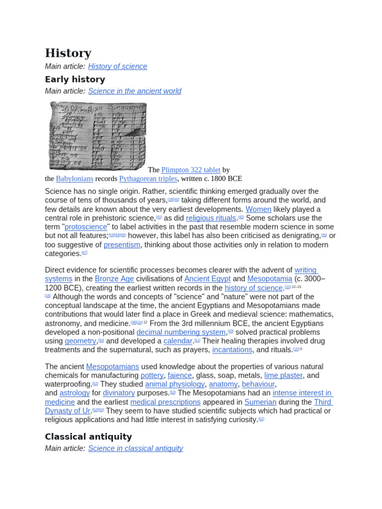 Origins of Ancient Science and Mathematics | PDF | Science