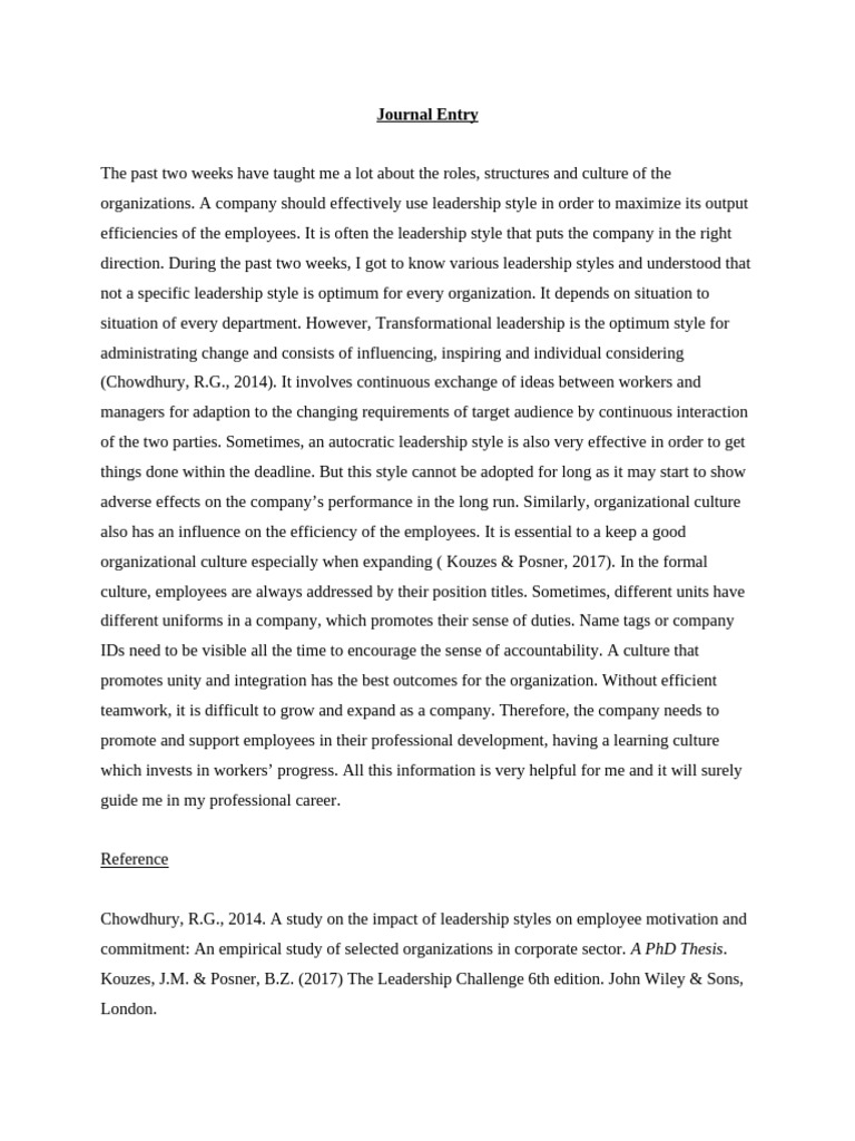 Leadership Styles and Organizational Culture | PDF