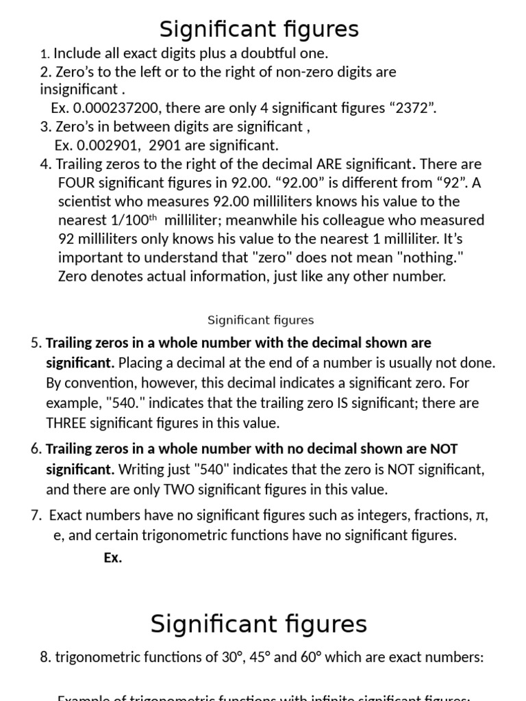 SignifICANT-FIGURES | PDF | Significant Figures | Numbers