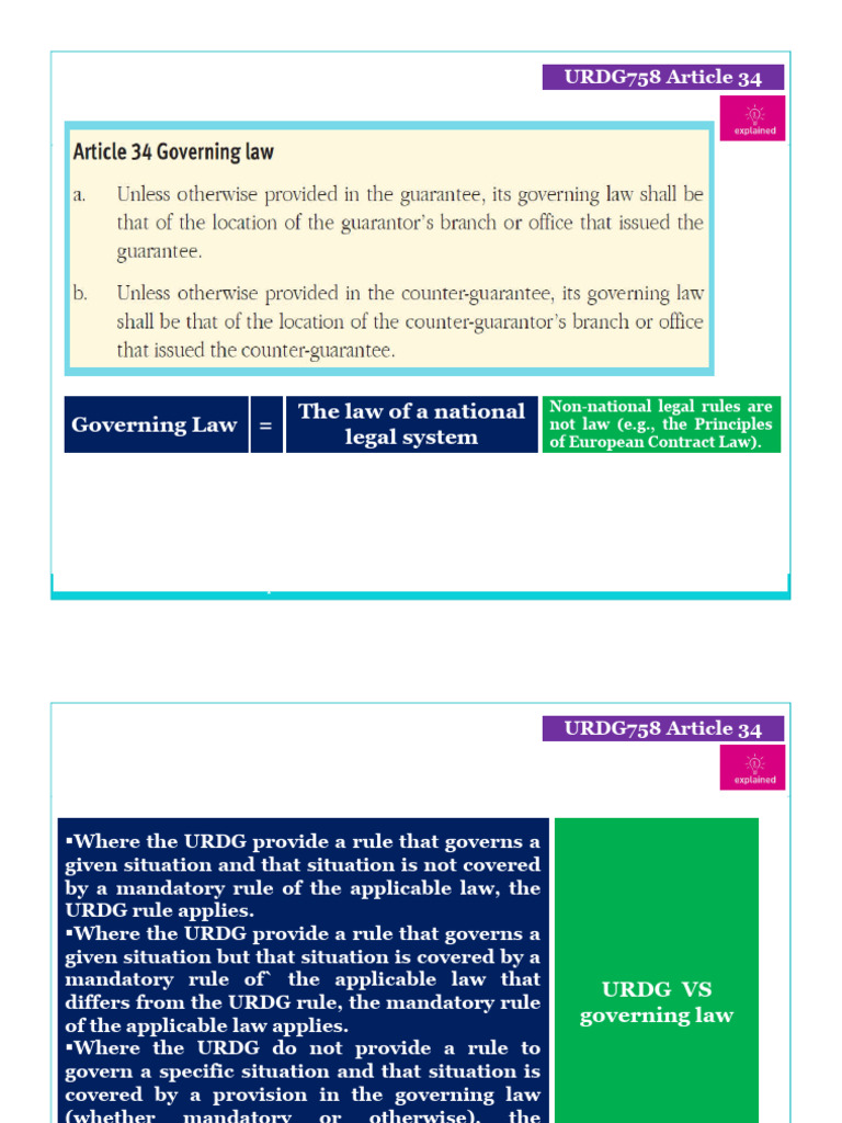 Legal Implications of URDG Article 34 | PDF | Public Policy Doctrine ...