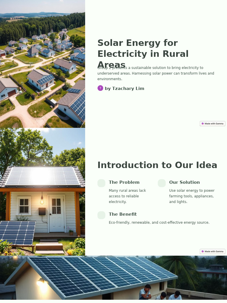 Solar Energy For Electricity in Rural Areas | PDF | Solar Power | Solar ...