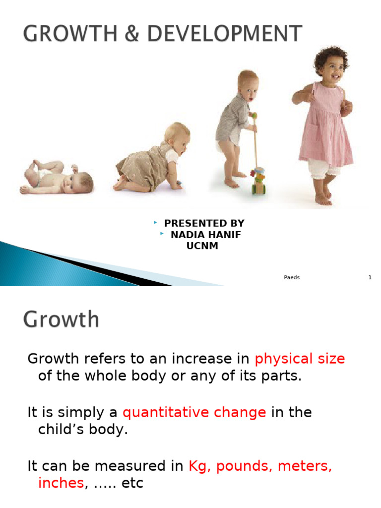 UNIT 2.1 Growth and Development | PDF | Medical Specialties