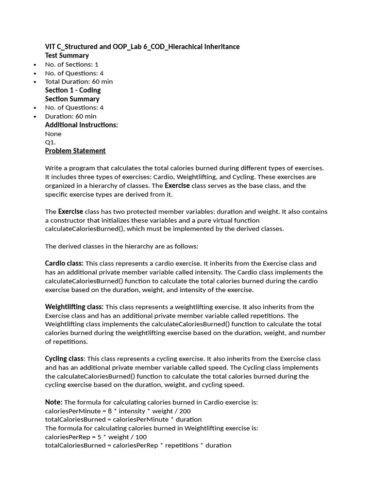 Hierarchical Inheritance in OOP Lab 6 | PDF | Display Resolution ...