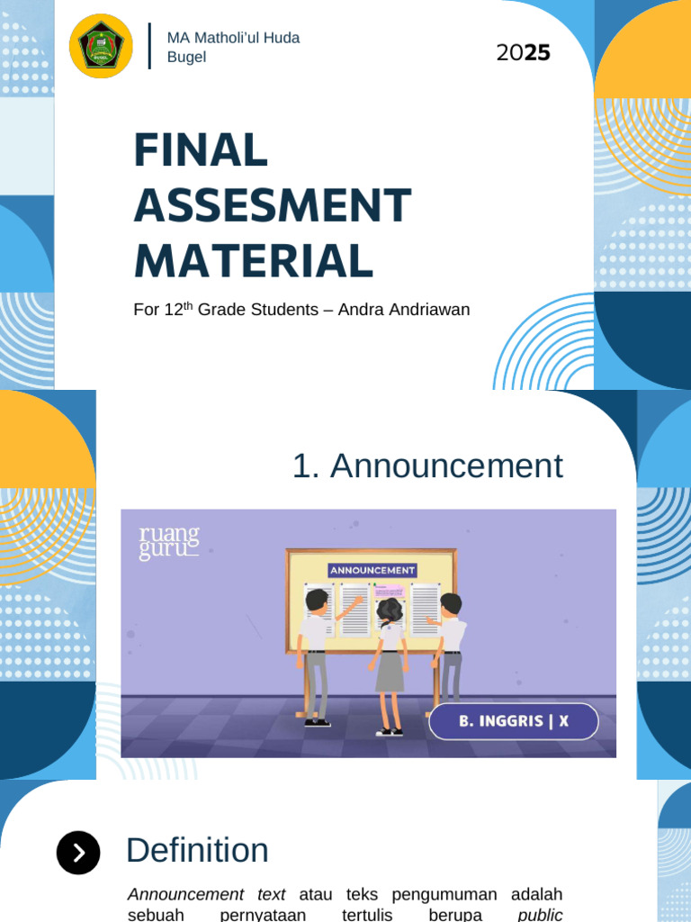Final Assesment Material XII | PDF | Linguistics