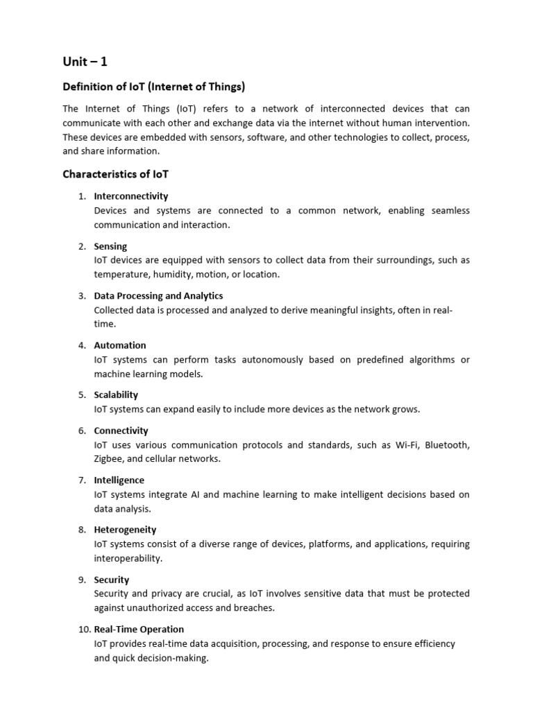 IoT Definition and Architecture Overview | PDF | Internet Of Things ...