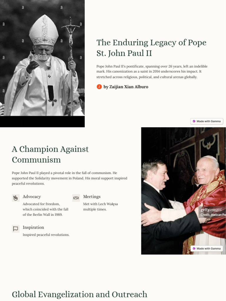 The Enduring Legacy of Pope ST John Paul II PDF Pope John Paul Ii