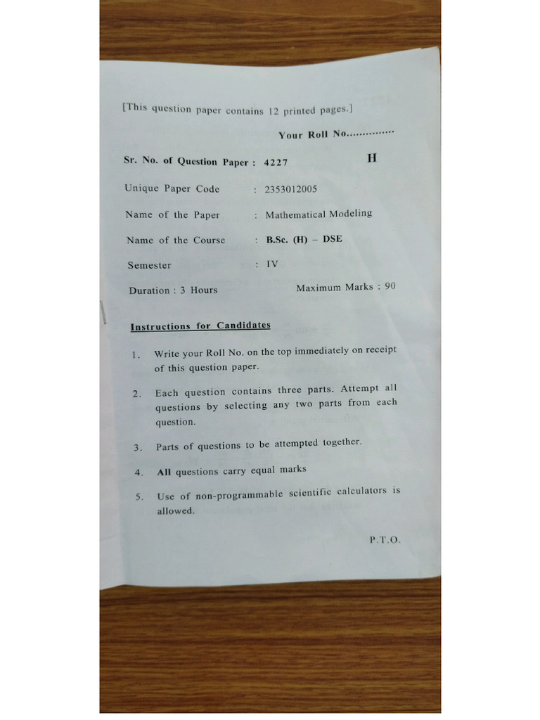 Mathematical Modelling Paper | PDF