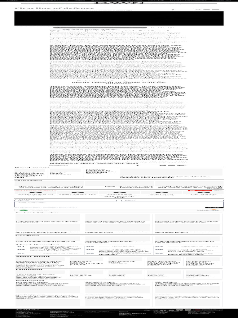 First Line of Defence - Newspaper | PDF | Diplomacy | Information