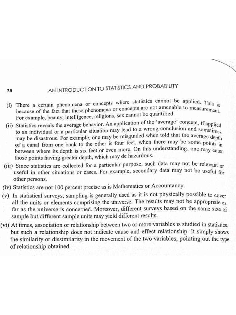 Limitations of Statistics | PDF