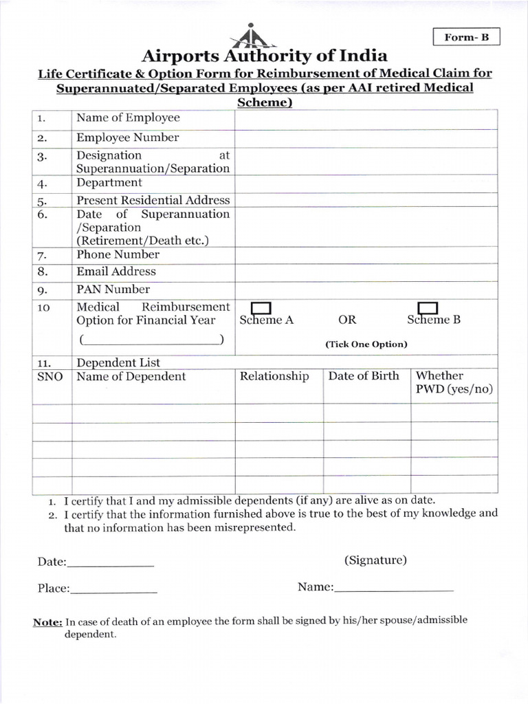 Medical Reimbursement Form for Retirees | PDF