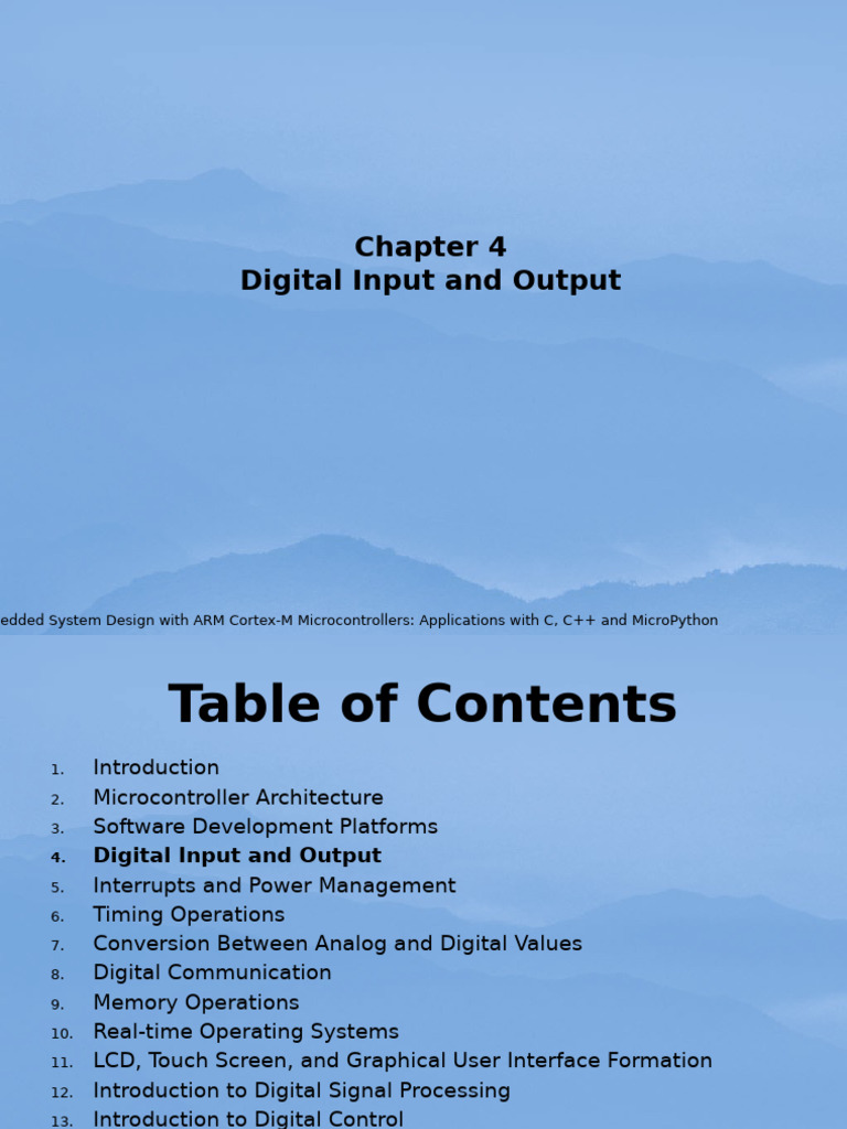 Chapter 4 Digital Input and Output | PDF | Microcontroller | Input/Output