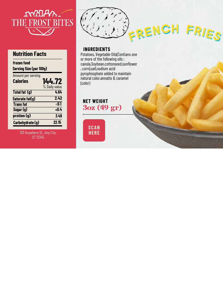 Protein Content in French Fries | PDF