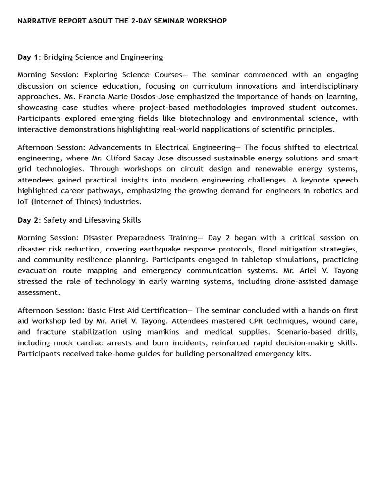 Day 1 Bridging Science and Engineering | PDF