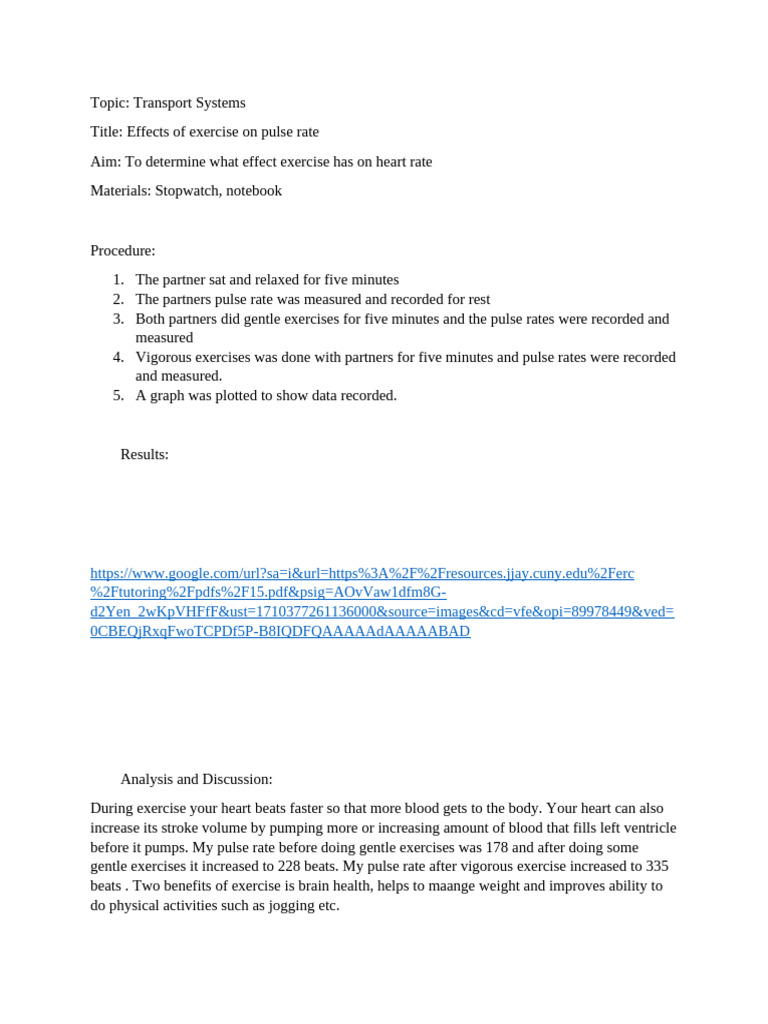 Pulse Rate | PDF