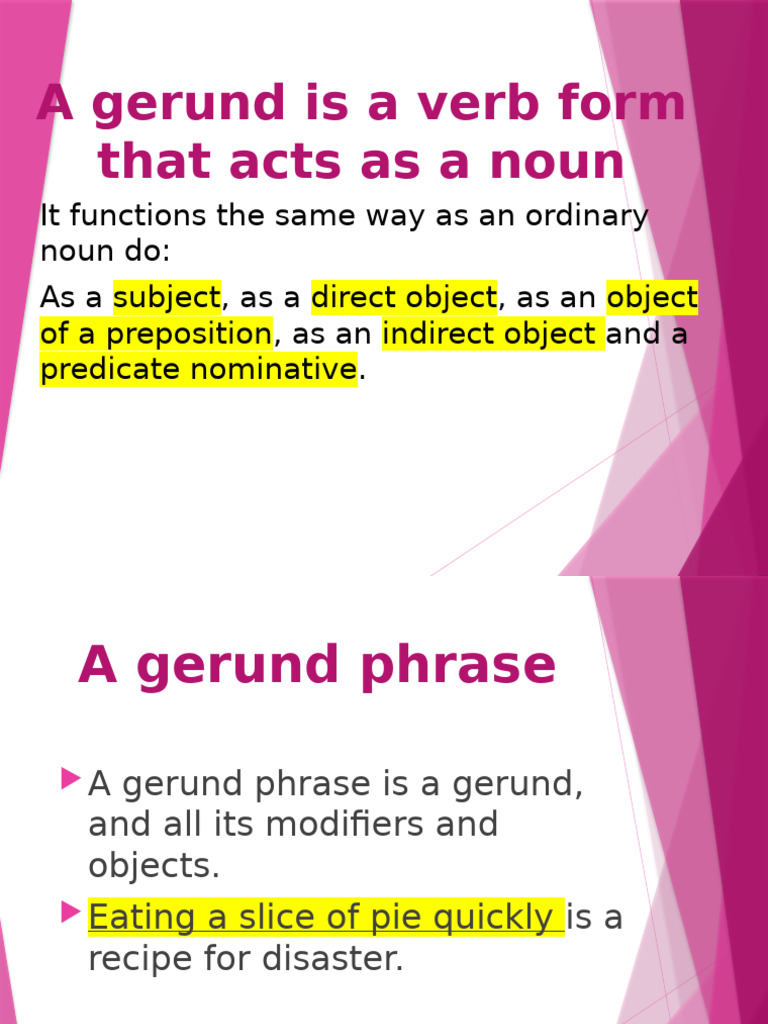 Understanding Gerund Phrases | PDF