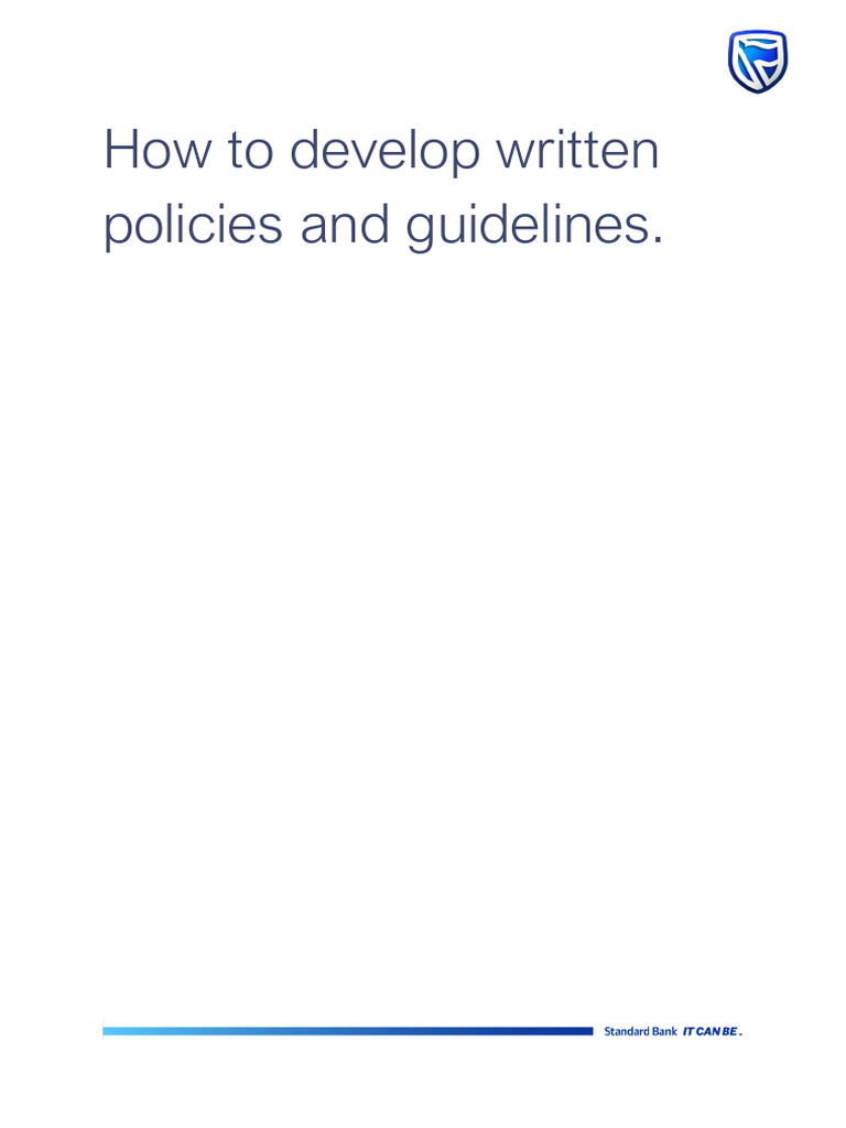 Template For Business Policies and Guidelines | PDF | Policy | Business
