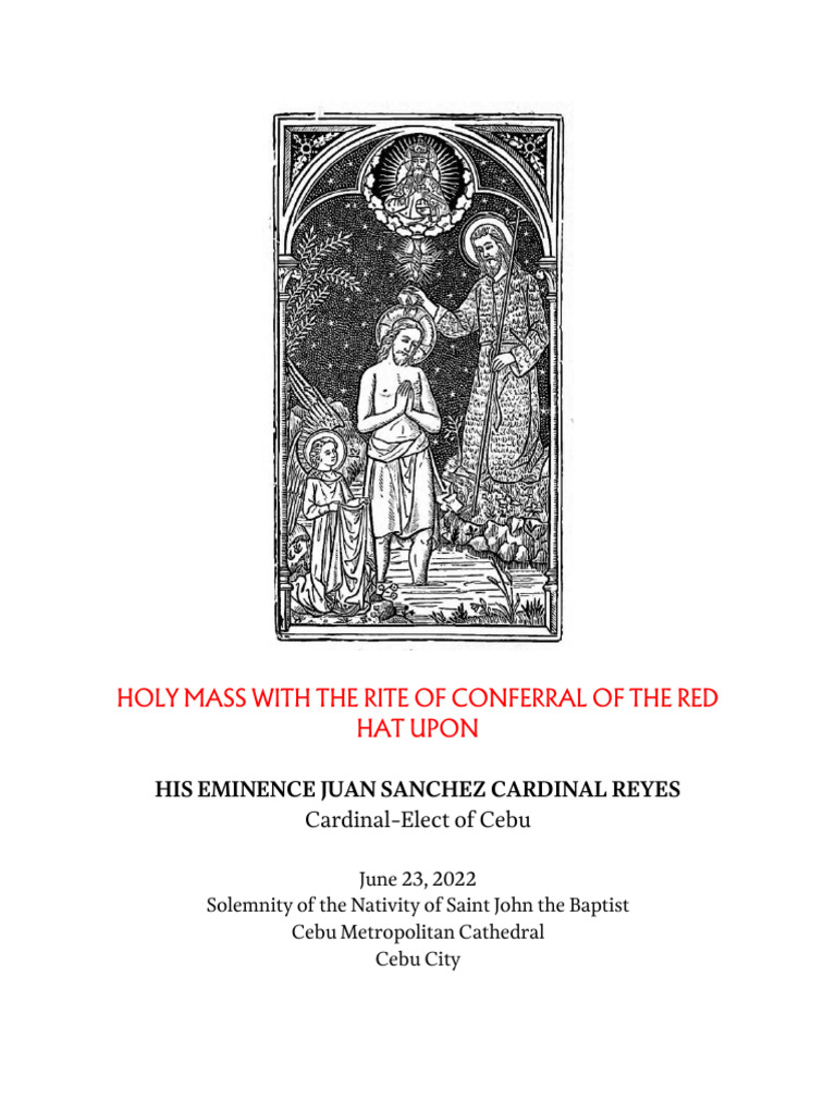 Cardinal Juan Sanchez Reyes Red Hat Mass | PDF | Lord's Prayer | Eucharist