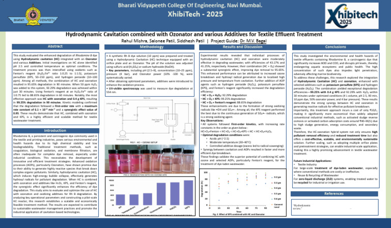Xhibitech Poster Sample Waste Water Treatment | PDF | Hydrogen Peroxide ...