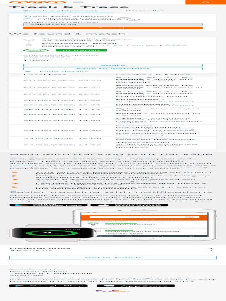 TNT Shipment Tracking Guide | PDF | Software