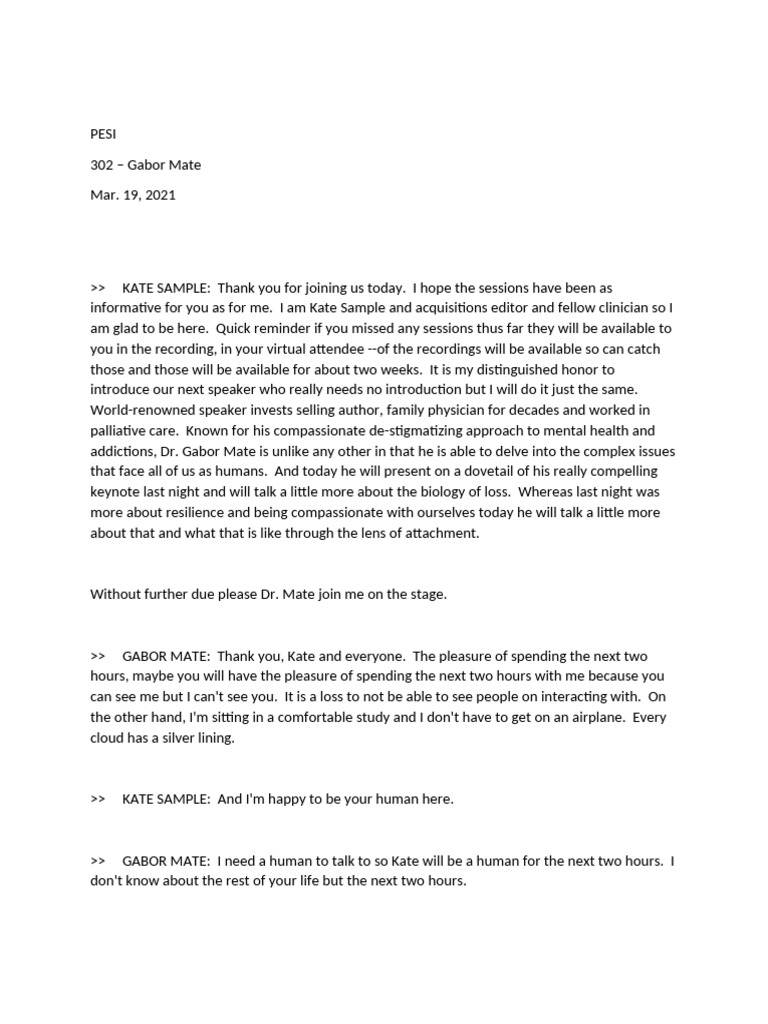 Transcript Part 2 | PDF | Attachment Theory | Attention Deficit ...