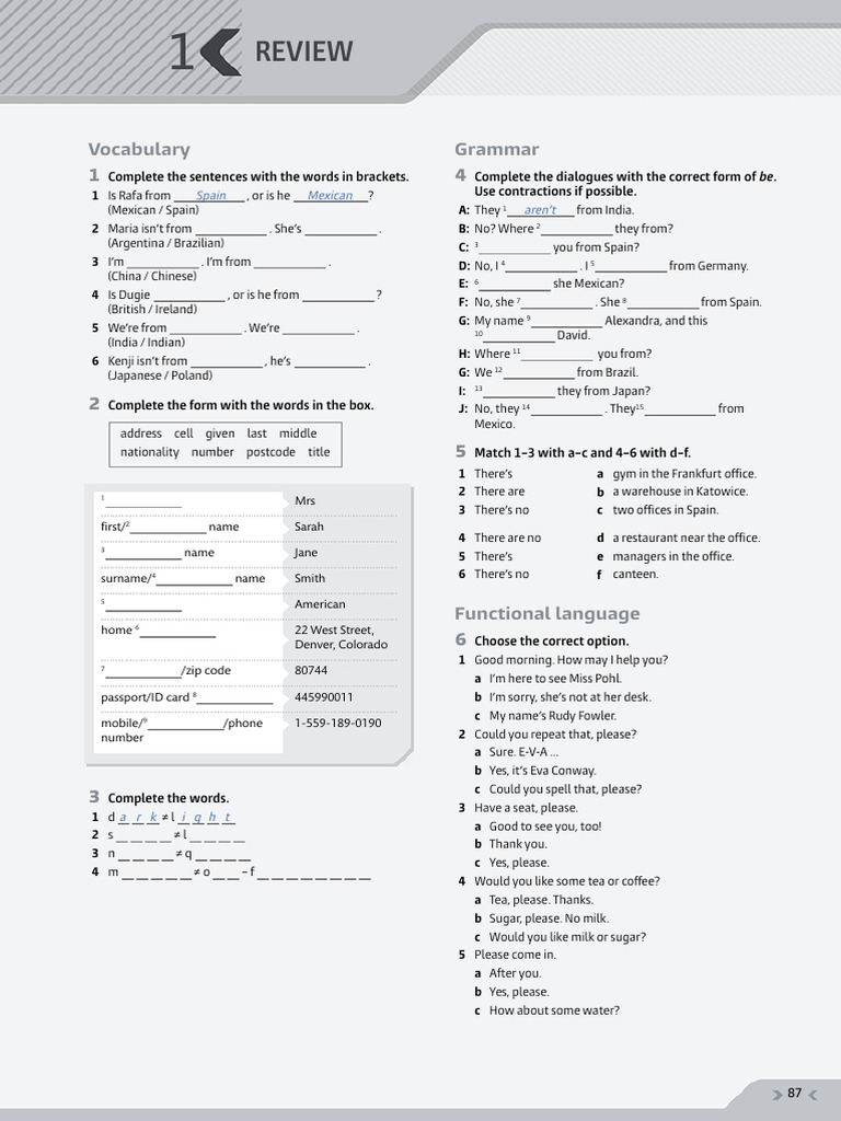 Vocab & Grammar Reviews For Each Unit (From SB) | PDF | Chess Openings ...
