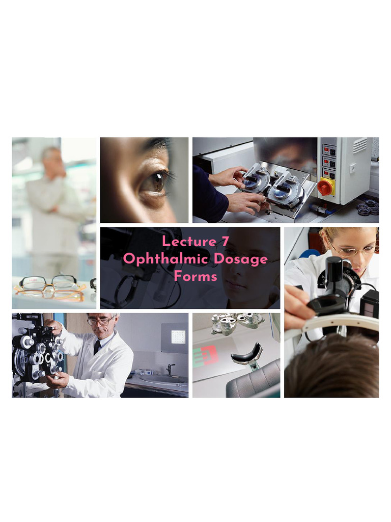 Ophthalmic Dosage Forms Overview | PDF | Cornea | Topical Medication