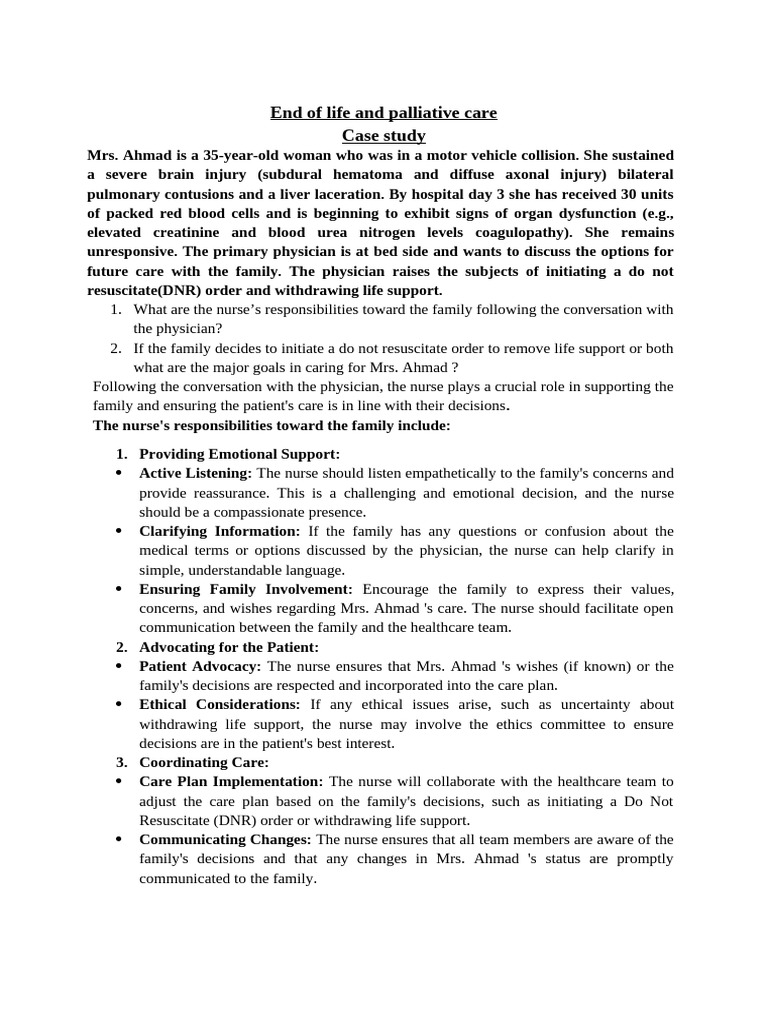 End-of-Life Care: Nurse's Role & Goals | PDF | End Of Life Care | Nursing