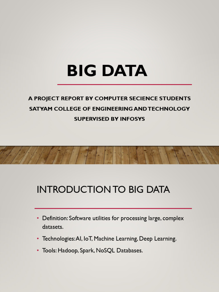 Big Data Project Report Overview | PDF