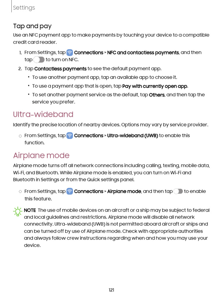 NFC Payments and Mobile Data Settings | PDF | Wi Fi | Computer Science