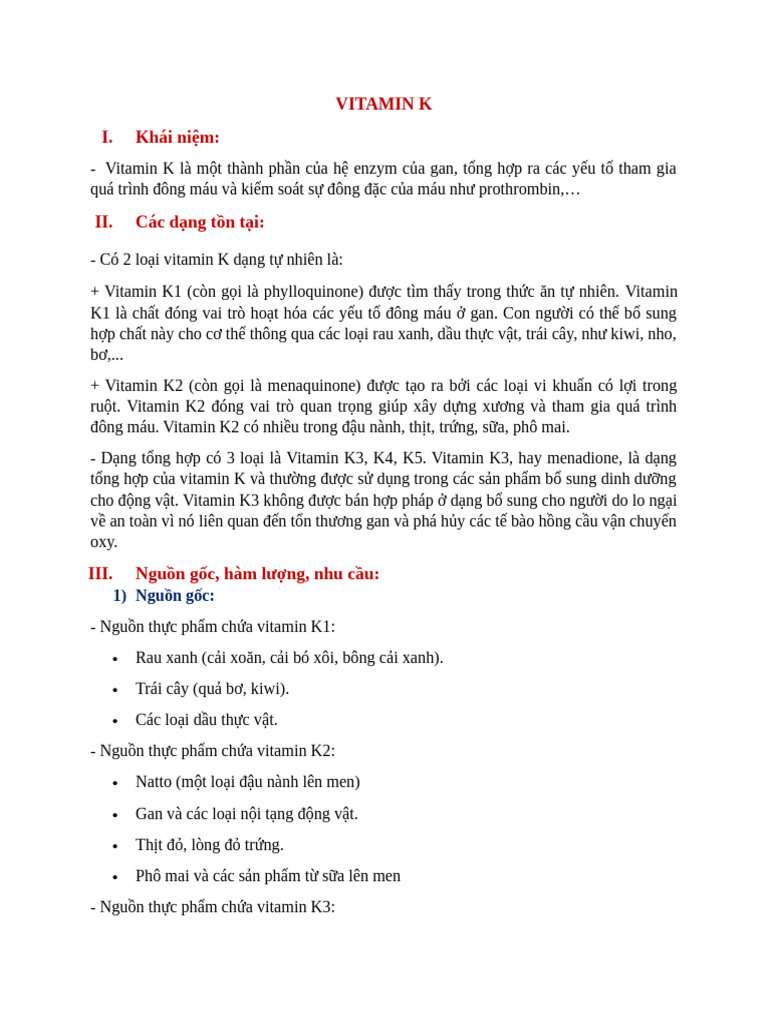 Vitamin K | PDF