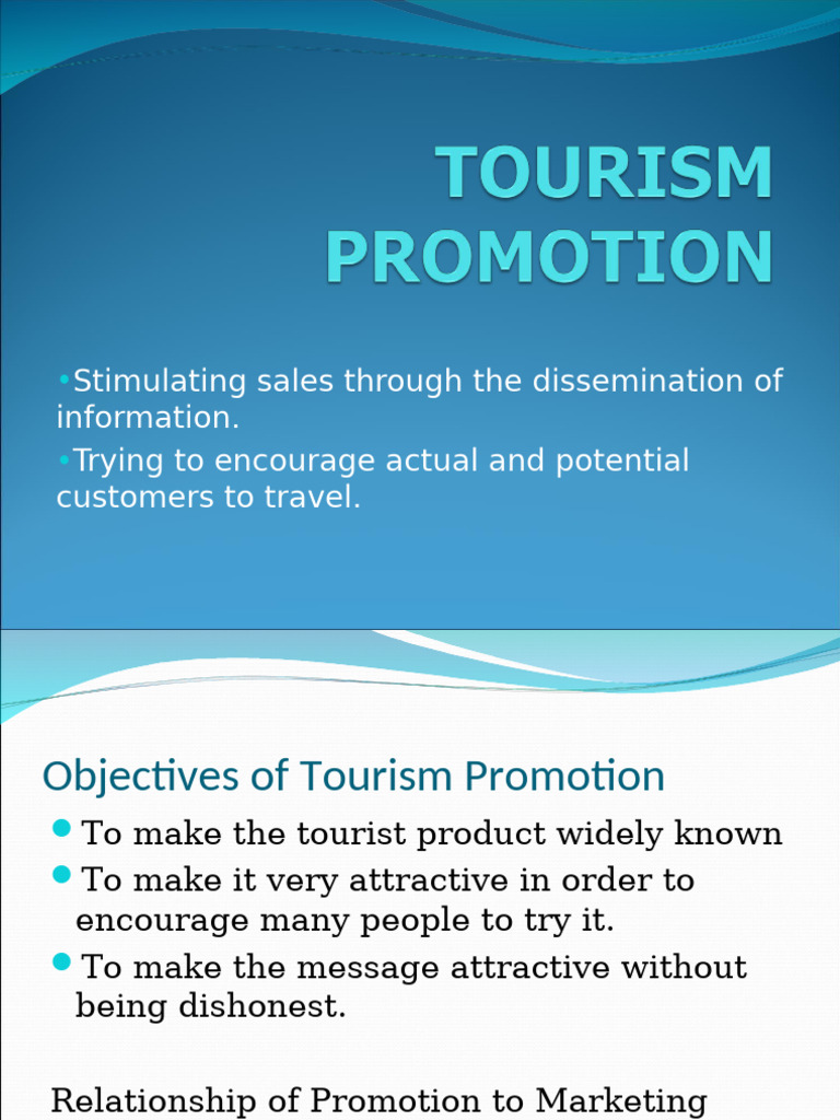 Tourism Promotion | PDF | Marketing | Advertising