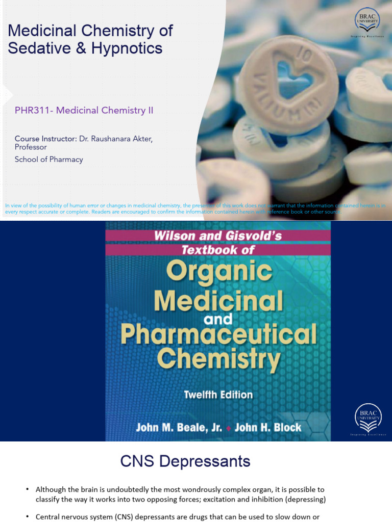 06.11.2022 - Medicinal Chemistry of Sedatives and Hypnotics - RAA | PDF ...
