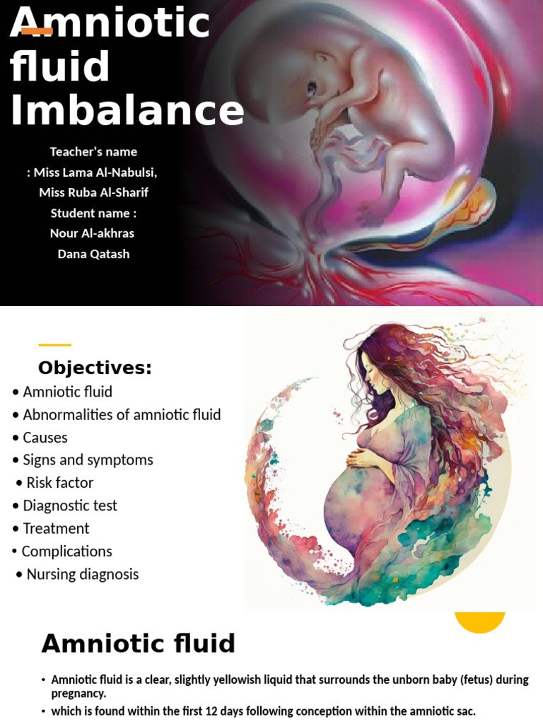 Amniotic Fluid Abnormalities Overview | PDF | Fetus | Medical Specialties